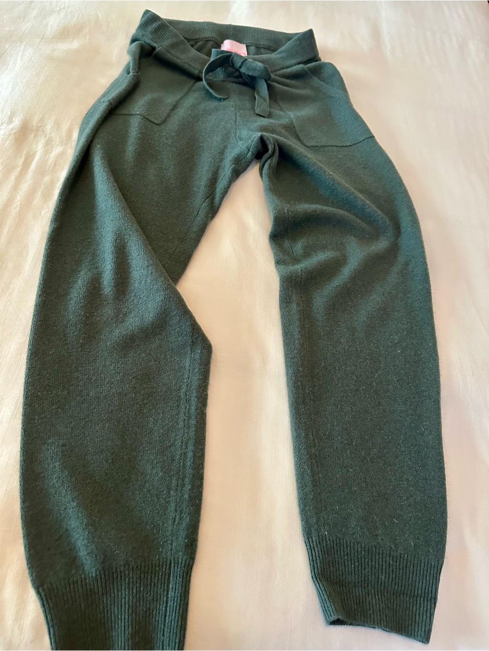 CRUSH Cashmere Soft Green Jogger Pants with Drawstring